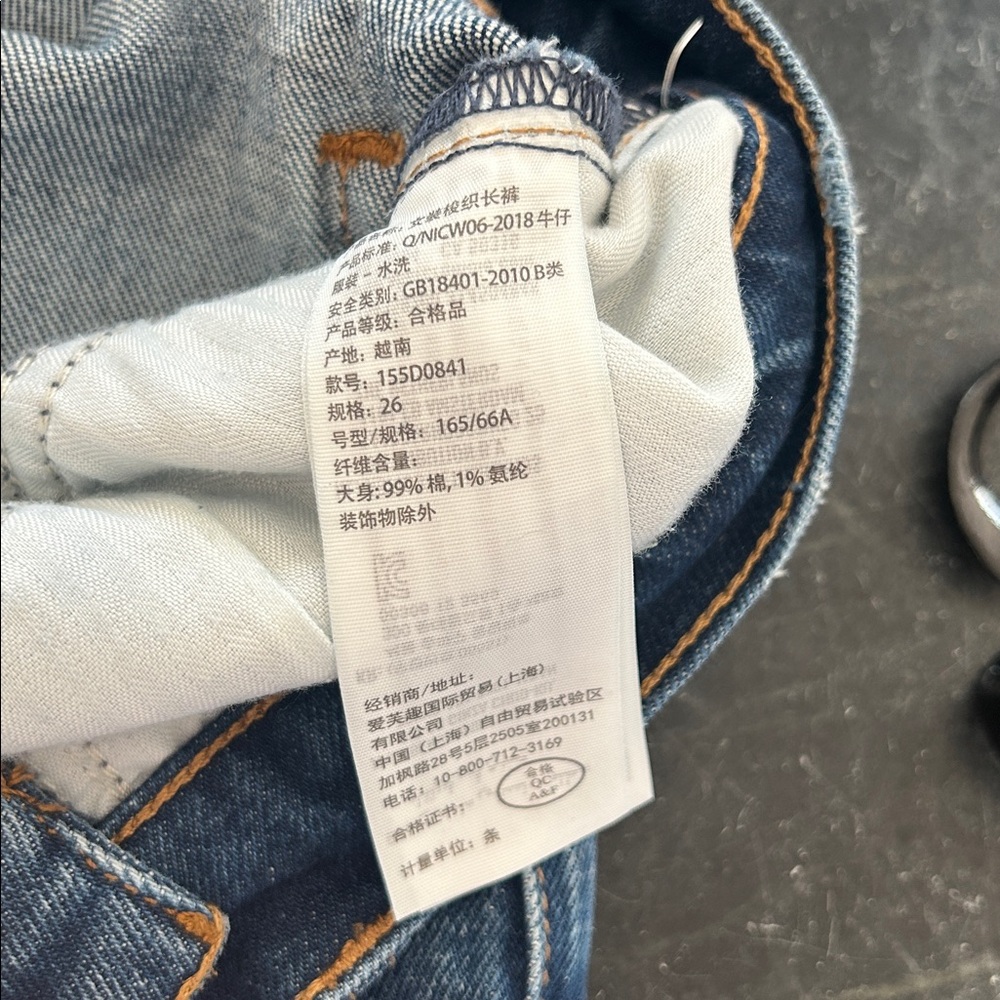 Abercrombie‎ & Fitch The Boyfriend Mid Rise Jeans Medium Wash - Picture 7 of 8